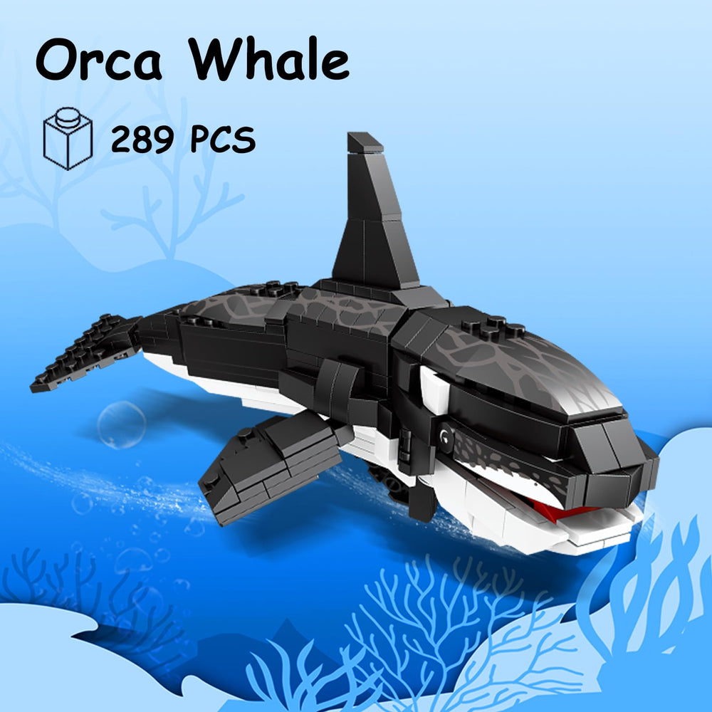 KAZI Orca toy figure with movable joints for poseable display.