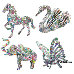 KAZOKU 3D butterfly puzzle showing interlocking pieces boosting creativity.