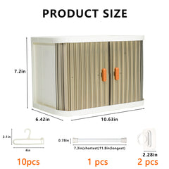 KBBYT foldable wardrobe top display rack showcases small accessories for easy reach.