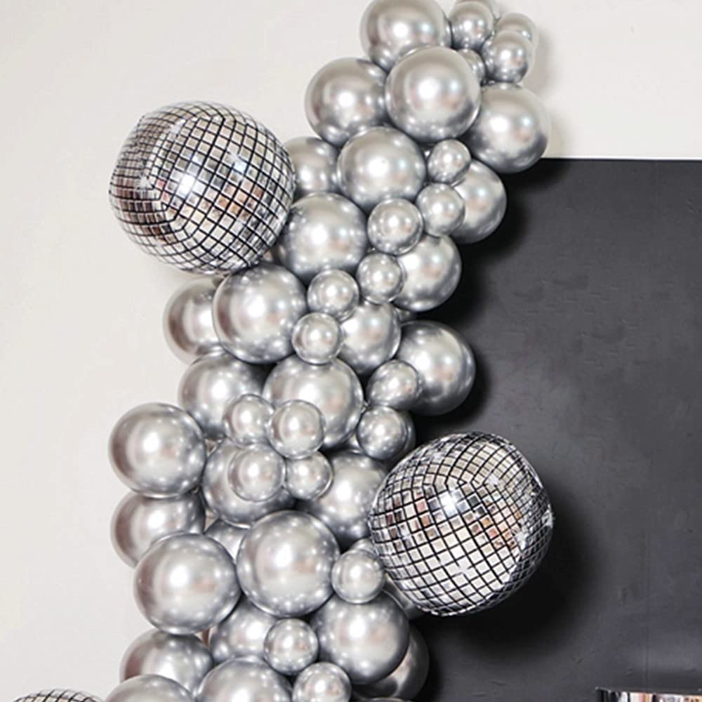 KBZVNAF baby shower balloons silver chrome for elegant moments