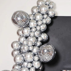 KBZVNAF baby shower balloons silver chrome for elegant moments