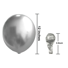 KBZVNAF birthday decor balloons in silver chrome for festive parties