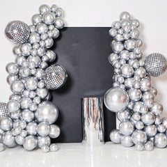 KBZVNAF eco-friendly latex balloons silver chrome safe for guests