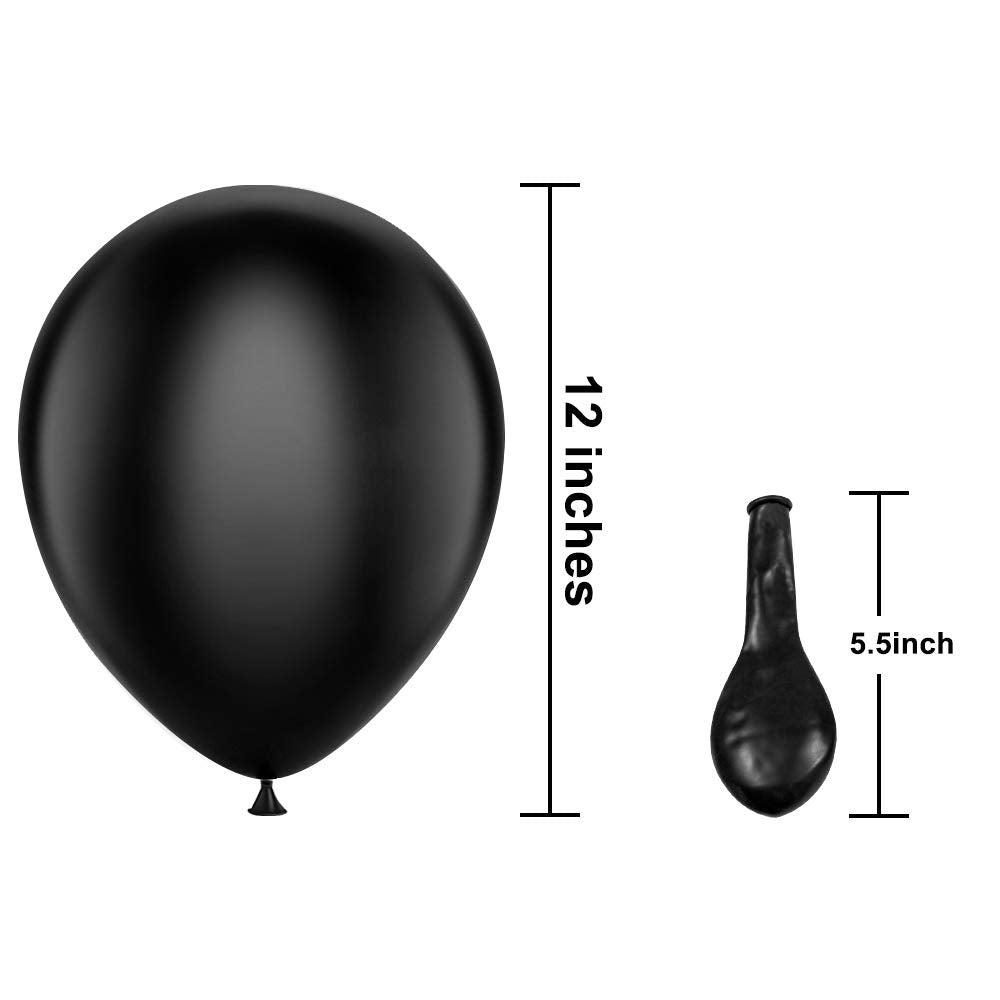 KBZVNAF matte black balloon wedding 12in for elegant venue decoration.