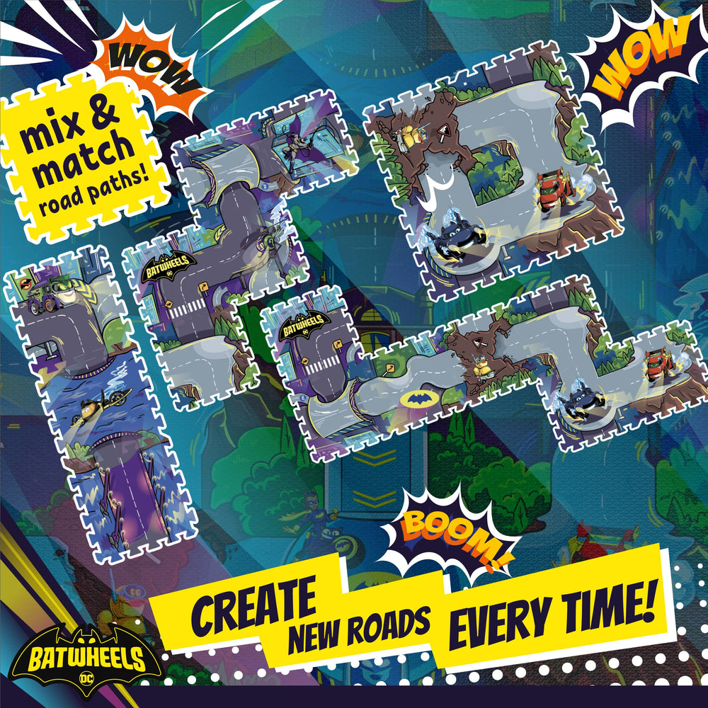 KC Cubs Batwheels mat Batwing tile sparks storytelling with durable wipe clean surface