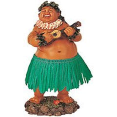 KC Hawaii dashboard hula doll with ukulele on car dash for driving ambiance