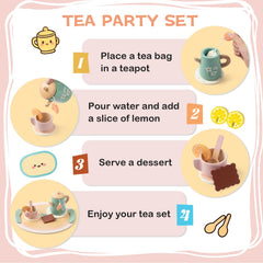 KDSFT Tea Party Cups - sturdy wooden cups designed for little hands.