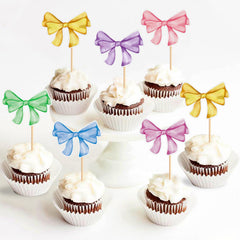Keaziu assembled toppers ready to insert into cakes or cupcakes