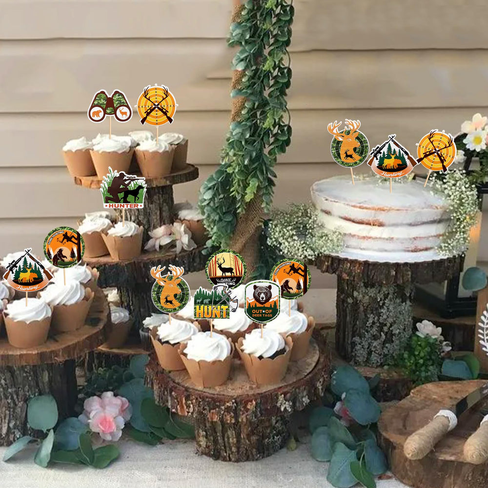 Keaziu gun cupcake picks forest theme elevate party treats