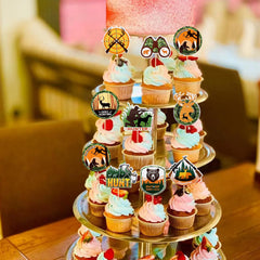 Keaziu hunter-deer outline cupcake picks add woodland charm to snacks