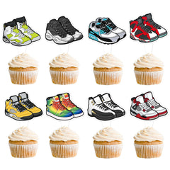Keaziu sneaker cupcake topper design A adds festive flair to cupcakes.