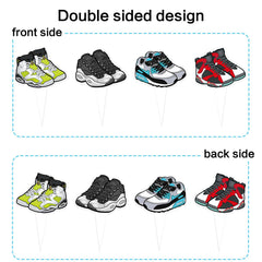 Keaziu sneaker cupcake topper design B enhances party dessert visuals.
