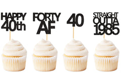 Keaziu straight outta 1985 cupcake toppers add party flair to your cake.