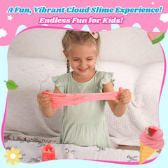 Keemanman Cloud Slime Kit mint green slime for sensory exploration and focus.