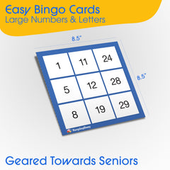 Keeping Busy bingo chips: tactile pieces support engagement during dementia-friendly play.