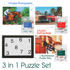 Keeping Busy senior puzzles; large board facilitates stress-free problem solving.