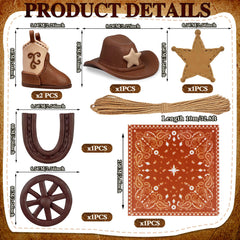 KEE PARTY cowboy boot cake toppers flank the cake for rustic charm
