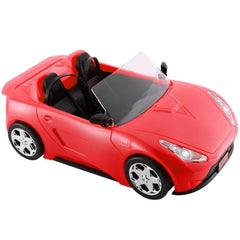 KeepRunning glittering deep red doll car with sparkling exterior for imaginative play