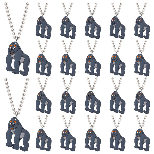 KeeStar gorilla necklace pack 24 as colorful safari party favors for guests