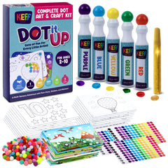 KEFF Dot Art for Kids dot markers for durable coloring and fine motor play