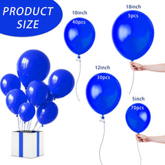 K.E.J Royal Blue Balloons close-up showing durable latex and vivid color.