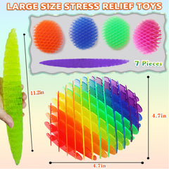 KEJIH Fidget Worm Toy pink blue set ideal for classroom or home use