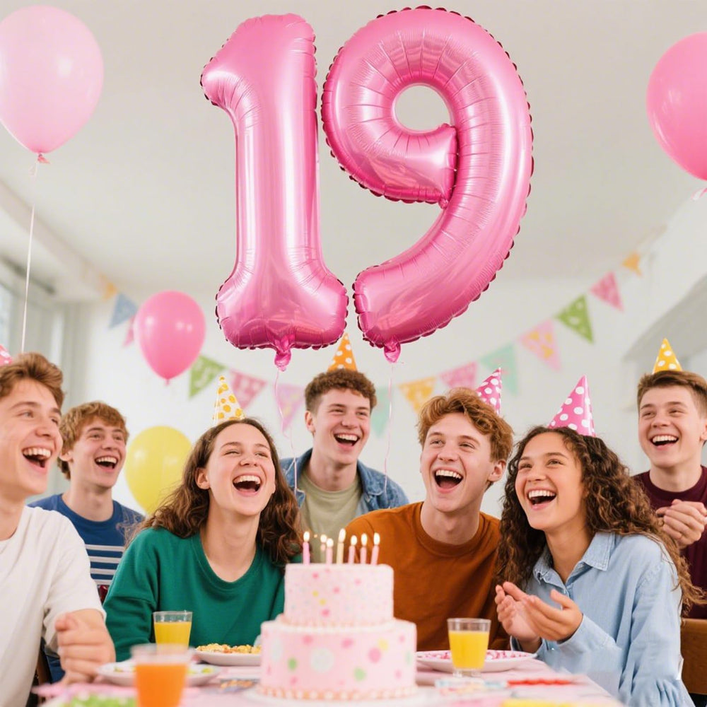 Kelfuoya 40-inch pink number balloon creates a magical party focal point.