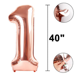 Kelfuoya 21st birthday balloon in rose gold for indoor venues.