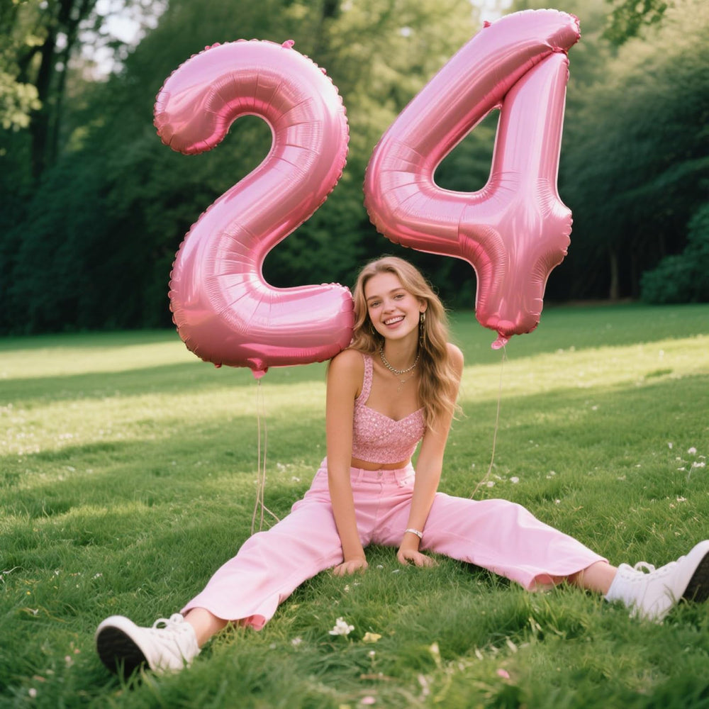 Kelfuoya 24th birthday decor balloon adds elegance to party setup