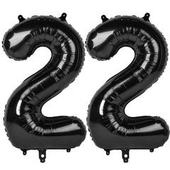 Kelfuoya 40inch black 22-number balloon for bold birthday decor and photo-worthy moments