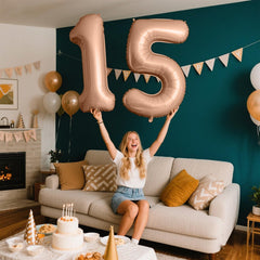 Kelfuoya large 40-inch number 5 balloon enhances indoor or outdoor celebrations.