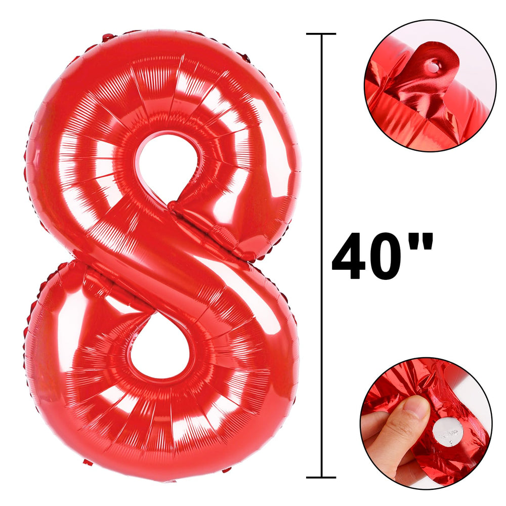 Kelfuoya 40-inch digital numeral balloon backdrop for photos