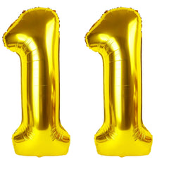 Kelfuoya 40-inch gold number 11 balloon for striking birthday backdrops