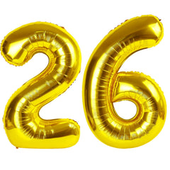 Kelfuoya 40-inch gold 26 balloon front view for standout photos