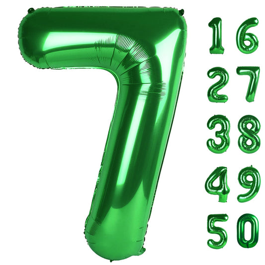 Kelfuoya 40 inch green number 7 balloon for bold party decor and photo-worthy moments