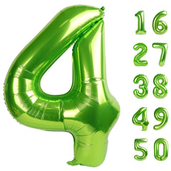 Kelfuoya 40-inch light green foil numbers for a dramatic photo backdrop