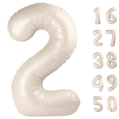 Kelfuoya 40inch milk white number 2 balloon creates a striking birthday backdrop.