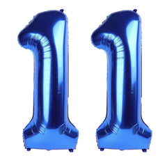 Kelfuoya 40 inch navy blue number 11 balloon for birthdays, creates a striking backdrop