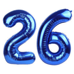 Kelfuoya 40-inch navy blue 26 balloon for milestone celebrations