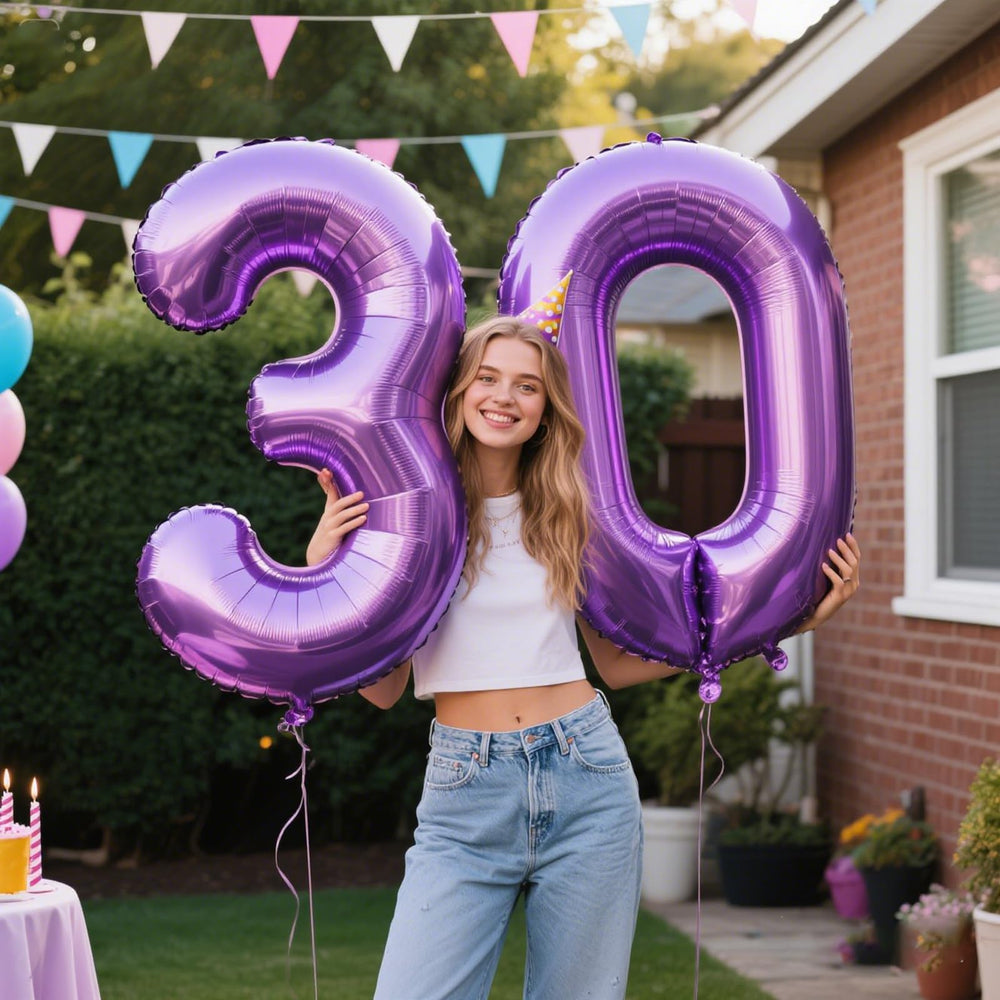 Kelfuoya 40-inch number 0 balloon ideal for birthdays and milestones.