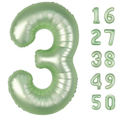 Kelfuoya 40 inch olive green number 3 balloon for a bold party backdrop