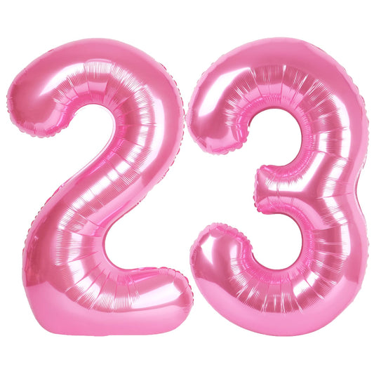 Kelfuoya 40-inch pink number 23 balloon for vibrant birthday decor and photos