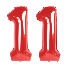 Kelfuoya 40-inch red number 11 balloon creates a bold birthday centerpiece.