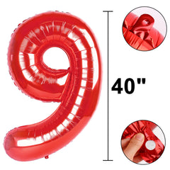 Kelfuoya 40-inch red 29 balloon party-scene creates dramatic photo backdrop