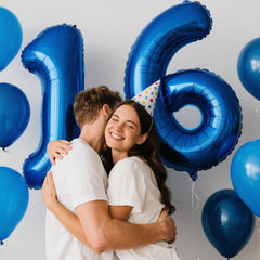 Kelfuoya birthday decoration navy blue 16-balloon provides a dramatic backdrop for celebrations and photos
