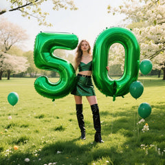 Kelfuoya birthday decor number 5 balloon adds dramatic height to photos.