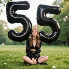 Kelfuoya black number 5 balloon wall decor for indoor parties