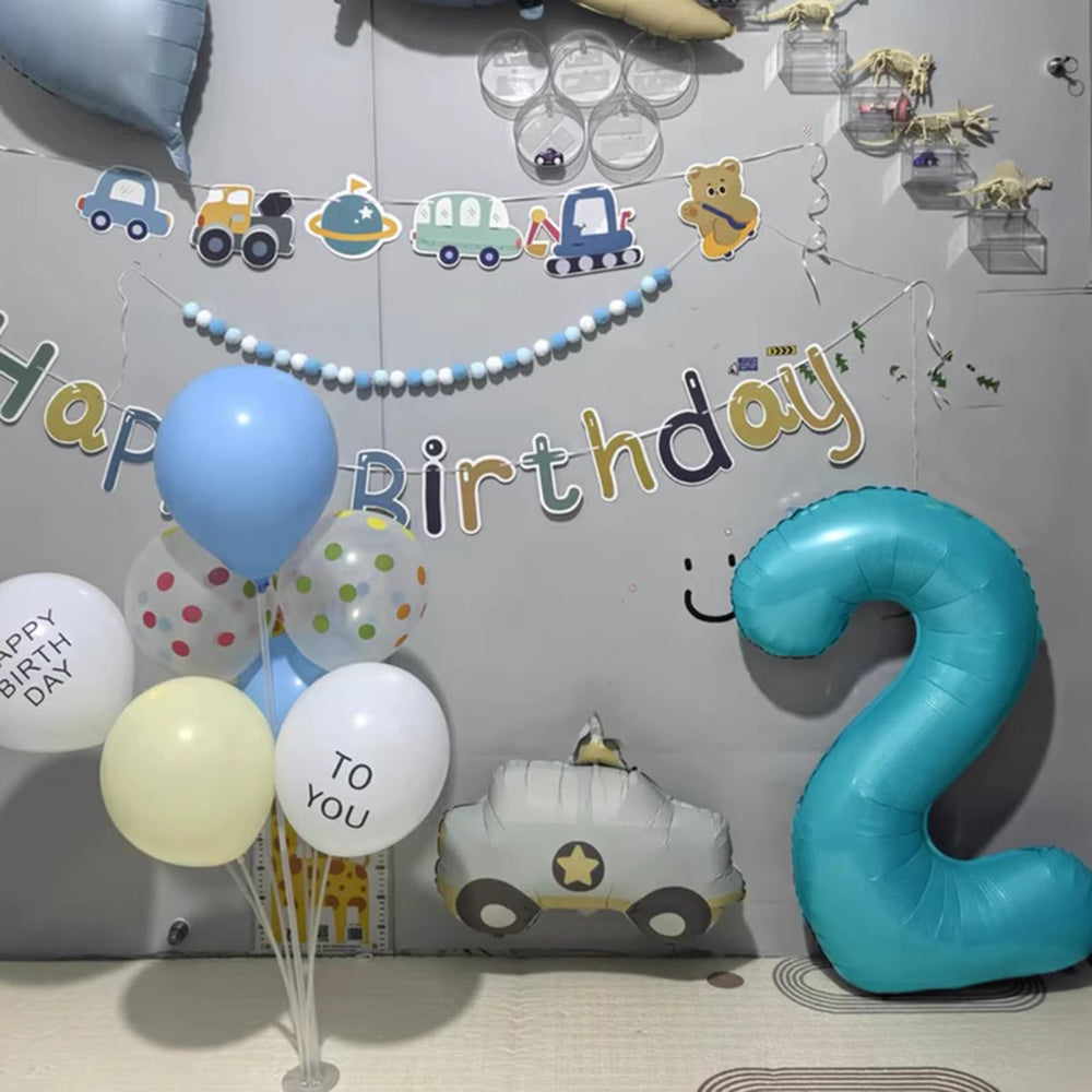 Kelfuoya blue foil number 12 balloon adds elegant decor for photos.