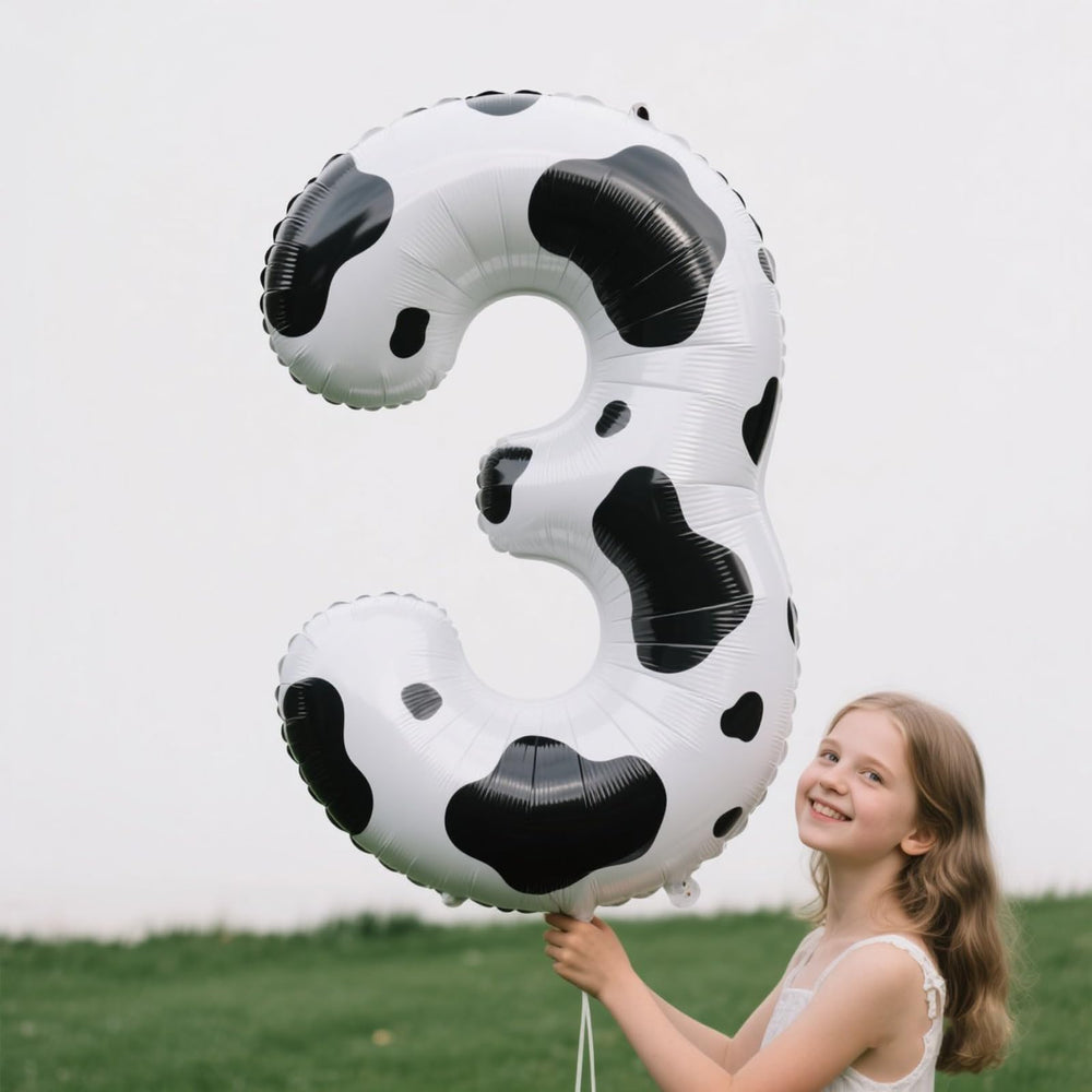 Kelfuoya cow print 3 balloon paired with decor for themed celebrations