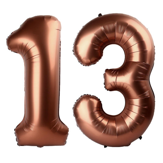 Kelfuoya dark brown 13 balloon 40inch foil for elegant birthday decor